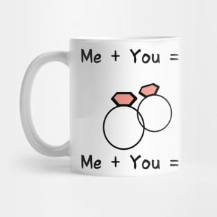 【Valentines Day Gift】Me plus You = Love White Ver. Mug